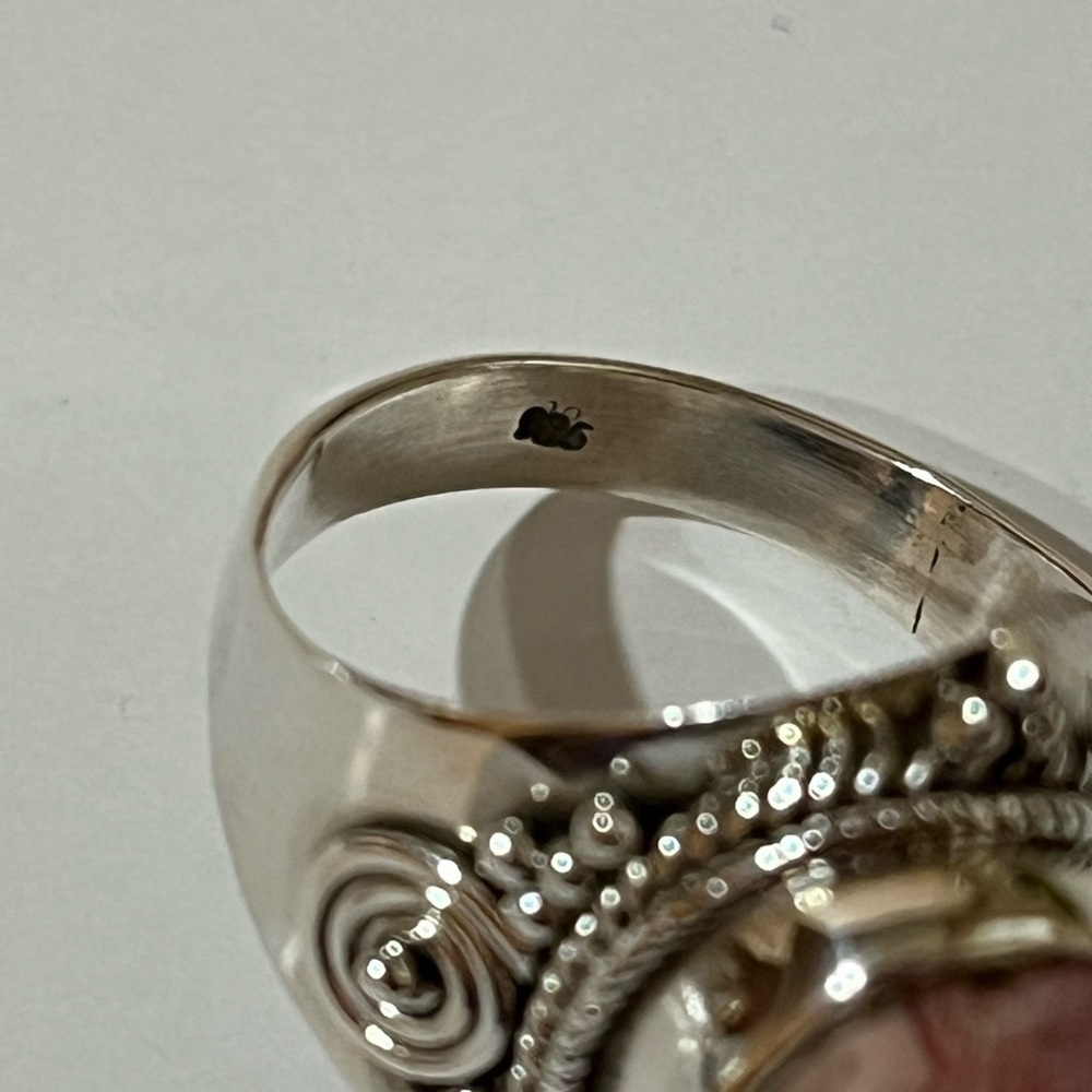 Solid 925 Sterling Silver Gemstone Rhodochrosite … - image 6